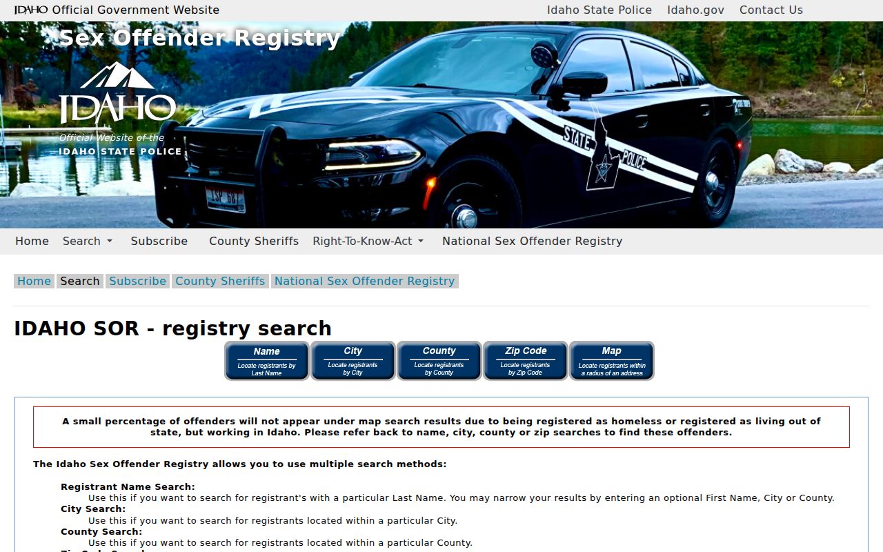 Bingham County sex offender registry search methods