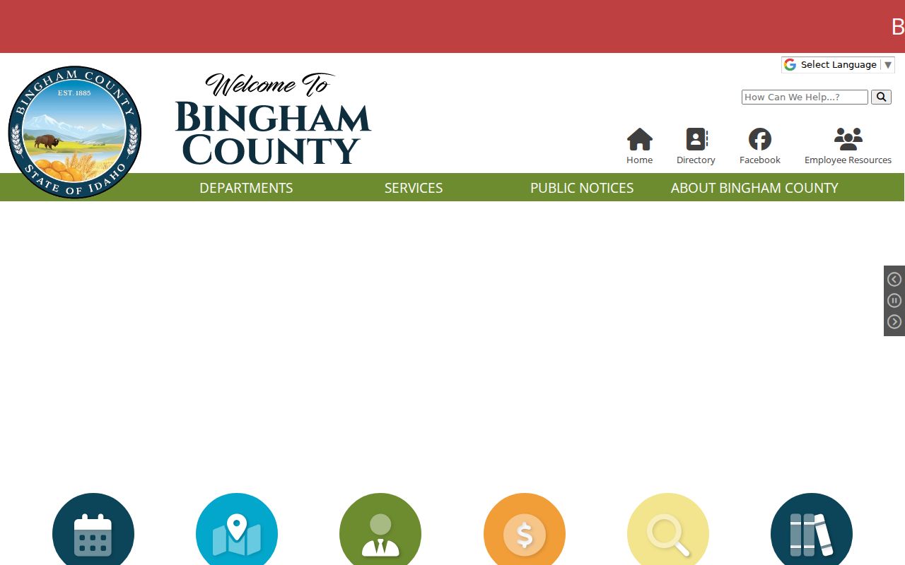 Bingham County official service routing website