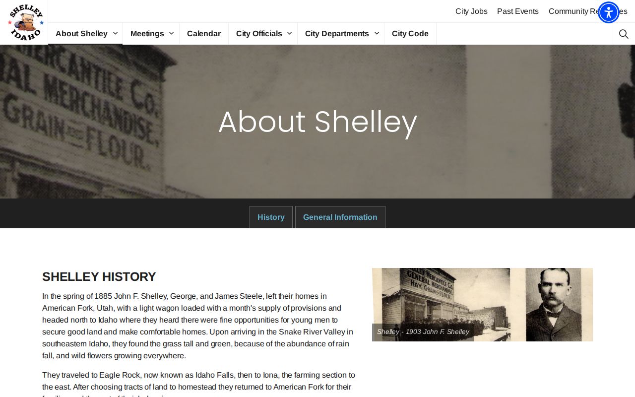 Bingham County Shelley criminal records city history and local identity